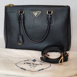 Prada Saffiano Galleria Double Zip Lux Tote-Medium
